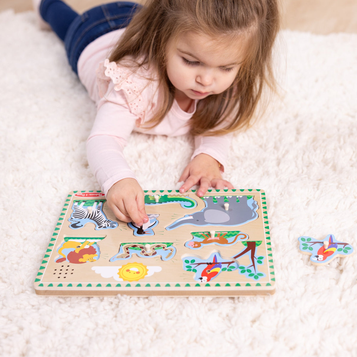 Educational Zoo Animals Sound Puzzle - 8 Pieces