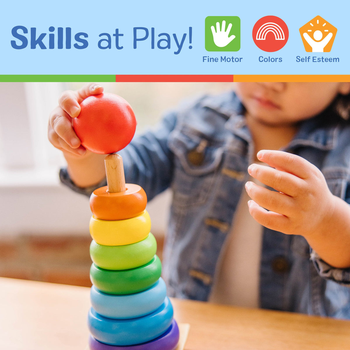 Educational Rainbow Stacker