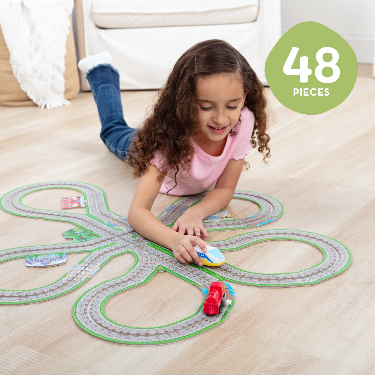 Educational Design Your Own Railroad Floor Puzzle
