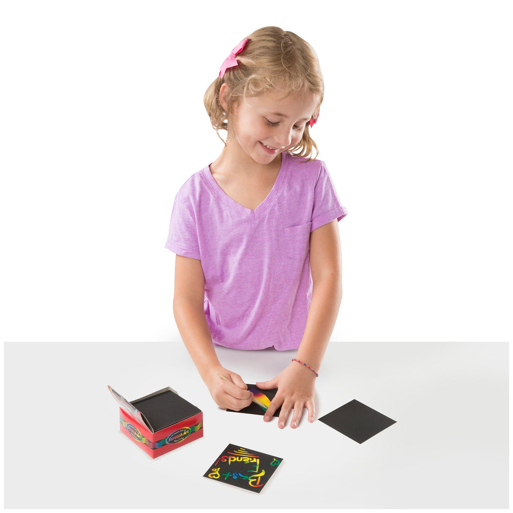 Educational Scratch Art Rainbow Mini Notes _Box of 125