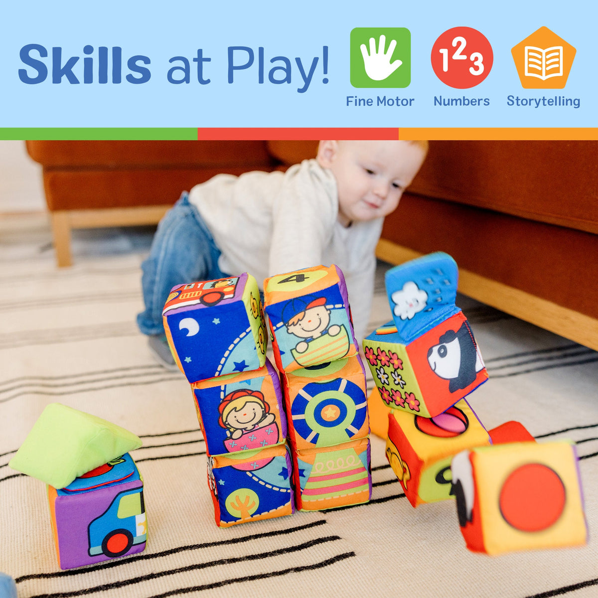 Educational Ks Kids Match and Build Soft Blocks