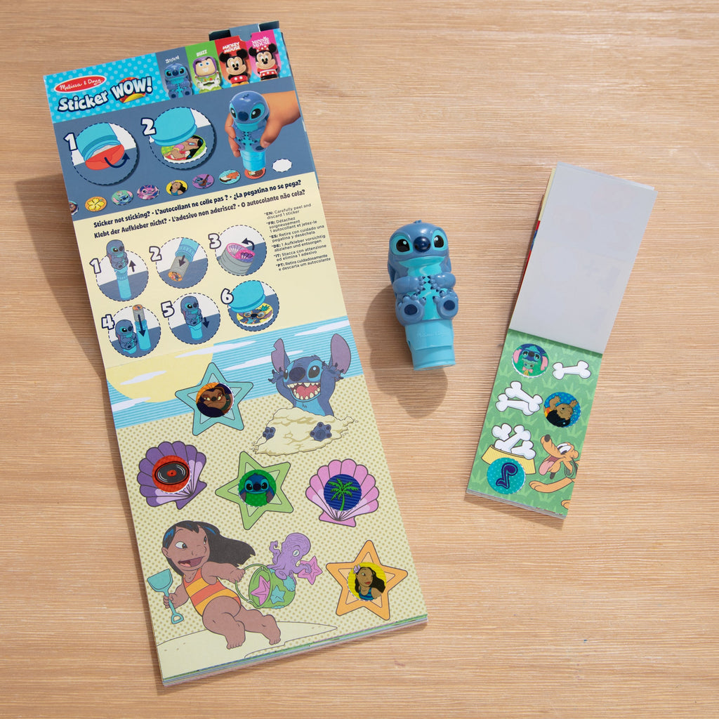 Educational Sticker WOW Disney Stitch Bundle Activity Pad & Sticker Stamper Mini Activity Pad and 200 Refill Stickers