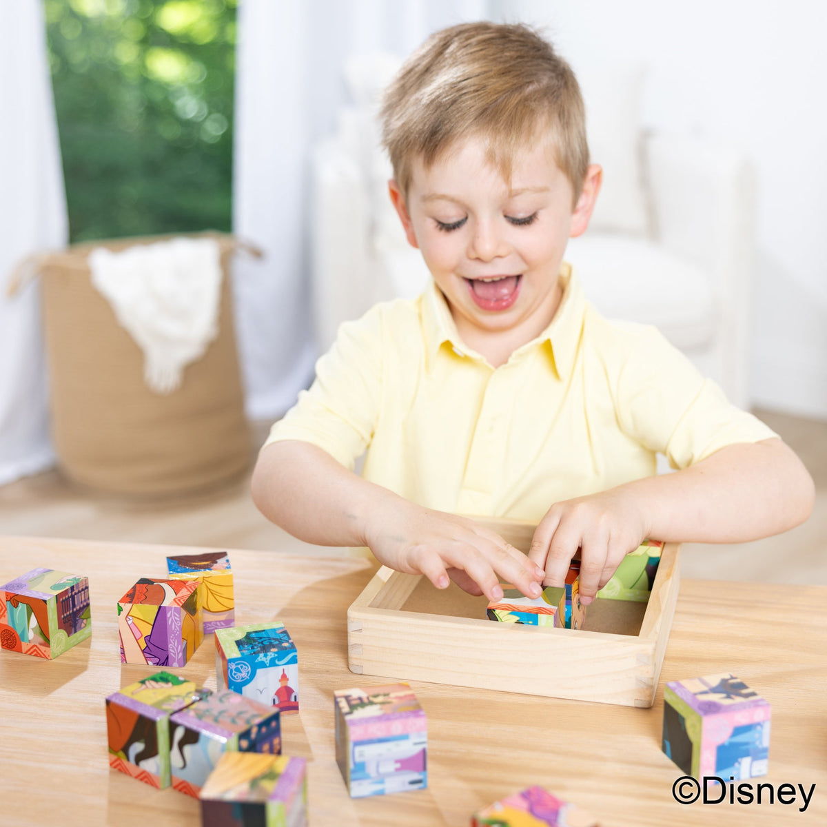 Educational Disney Princess Wooden Cube Puzzle