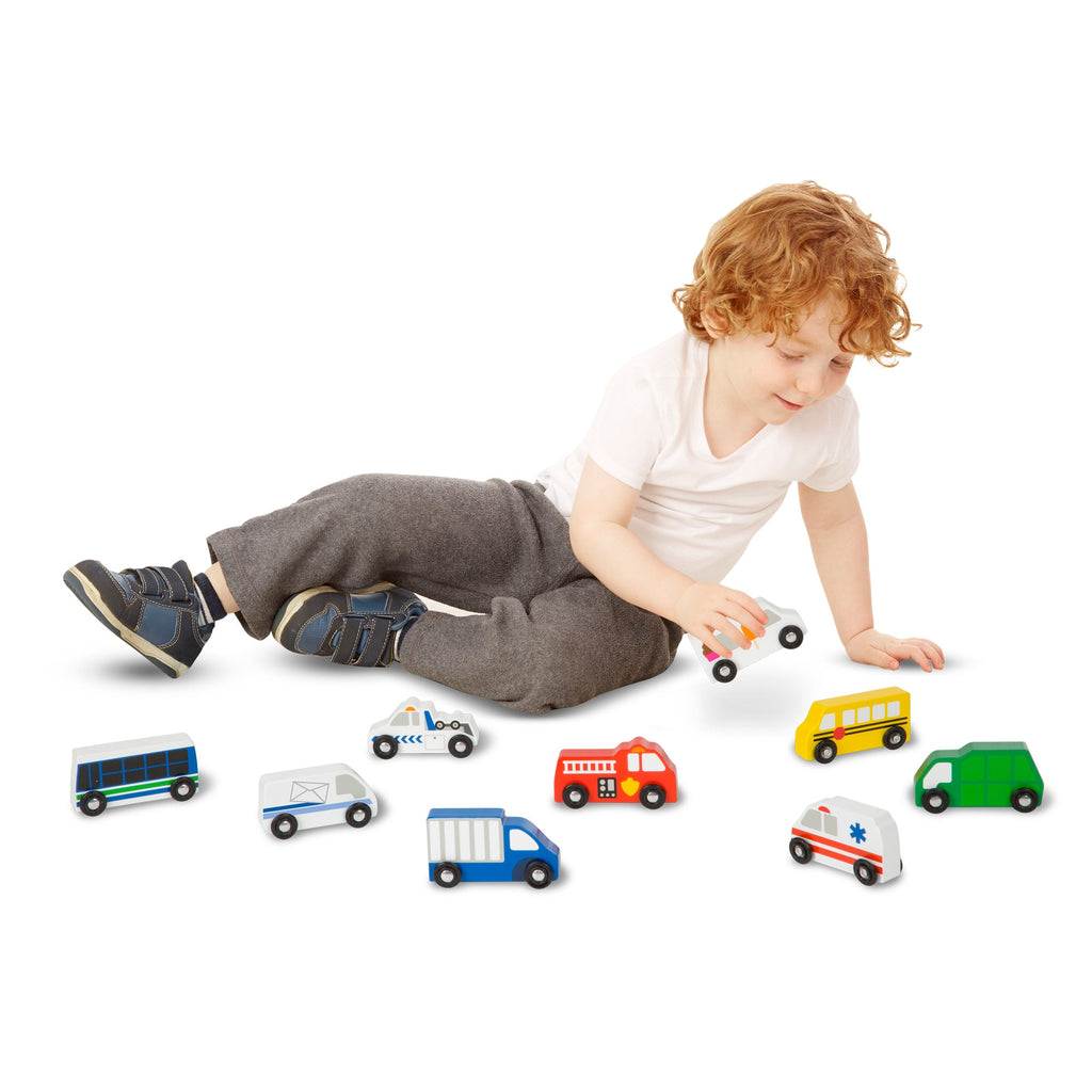 Educational Wooden Town Vehicles Set