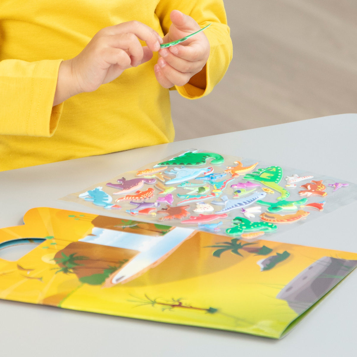 Educational Puffy Sticker Play Set - Dinosaur