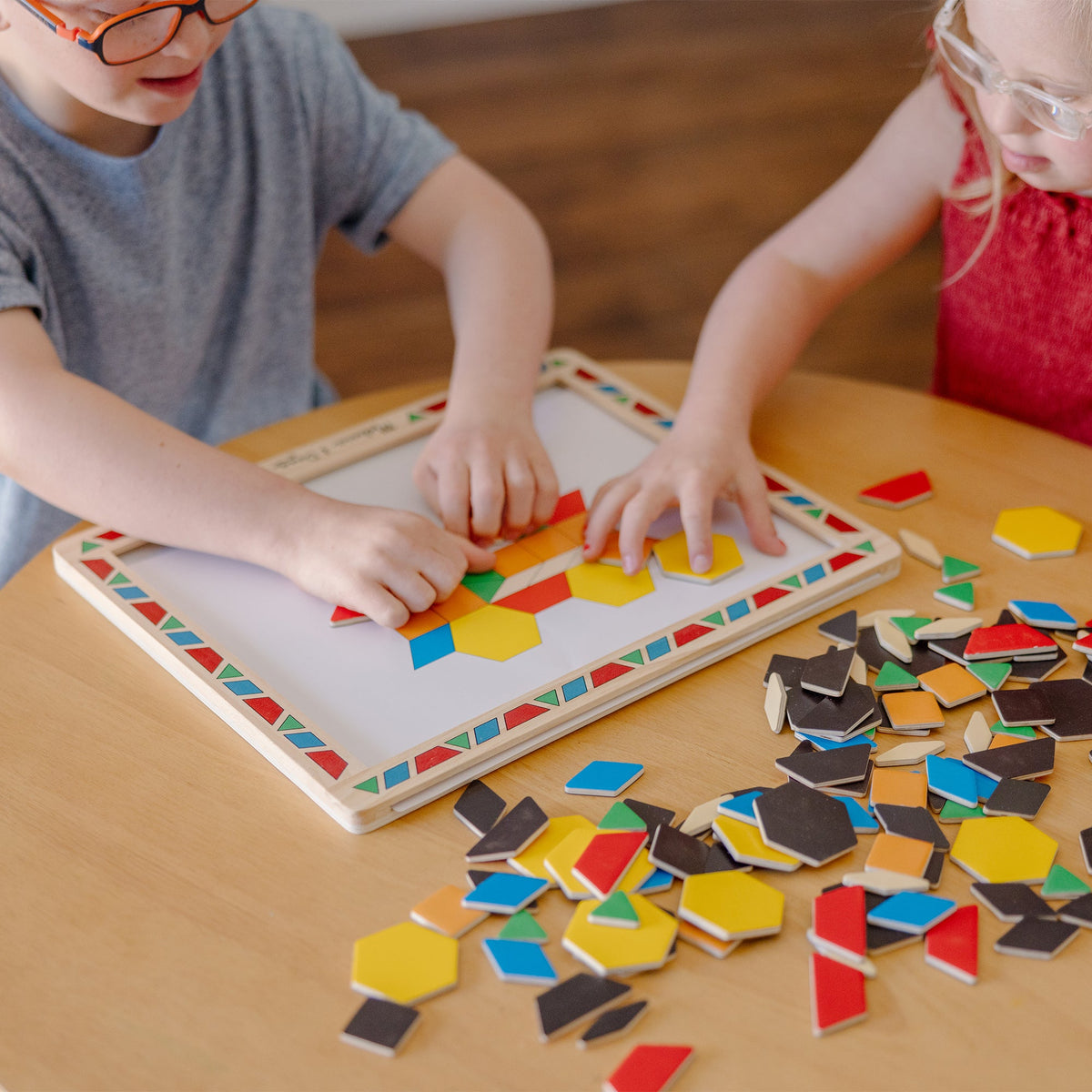 Educational Wooden Magnetic Pattern Block Kit