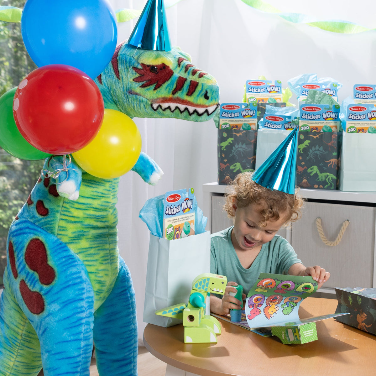 Educational Sticker WOW Activity Pad & Sticker Stamper 12-PACK - Dinosaur