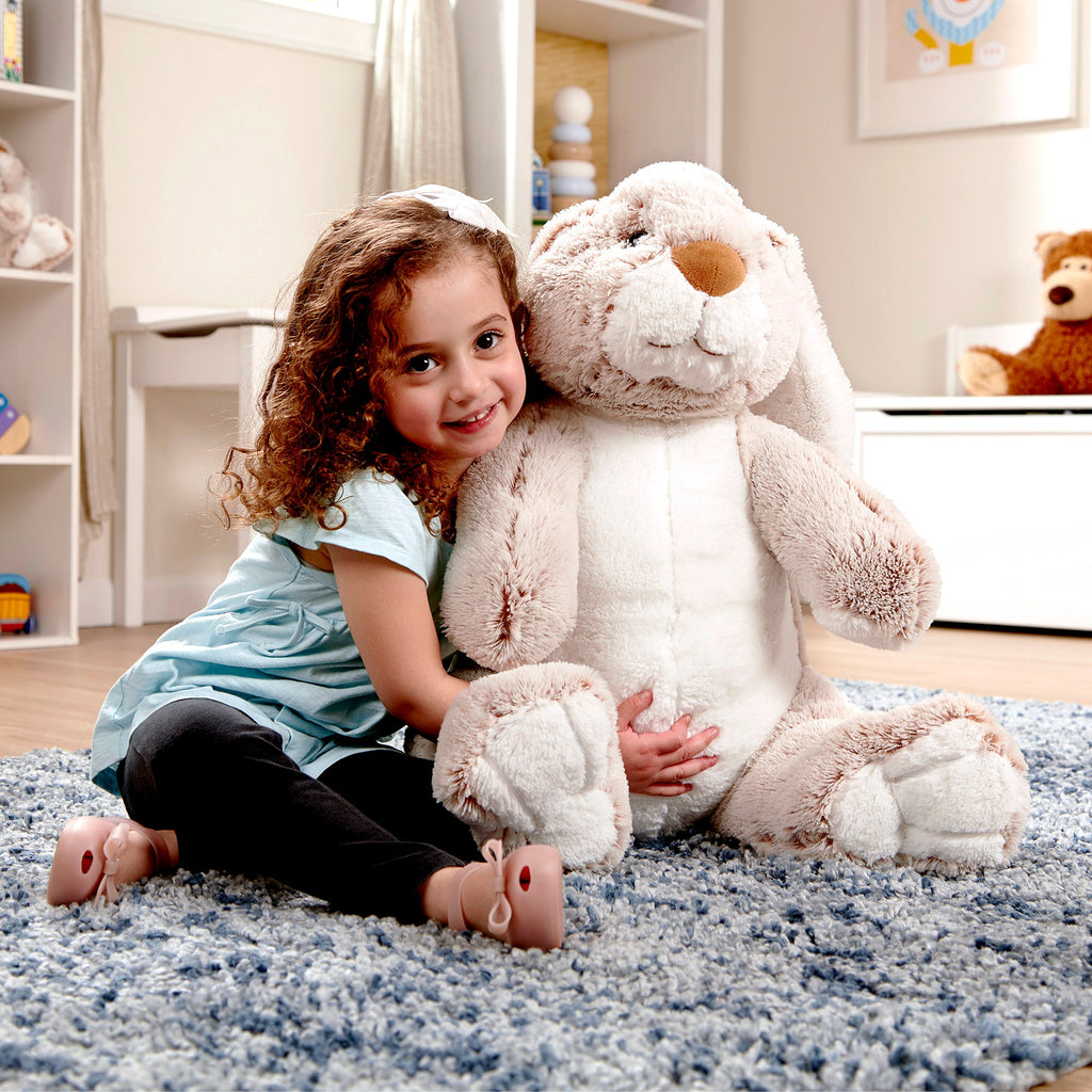 Educational Jumbo Burrow Bunny Stuffed Plush Animal