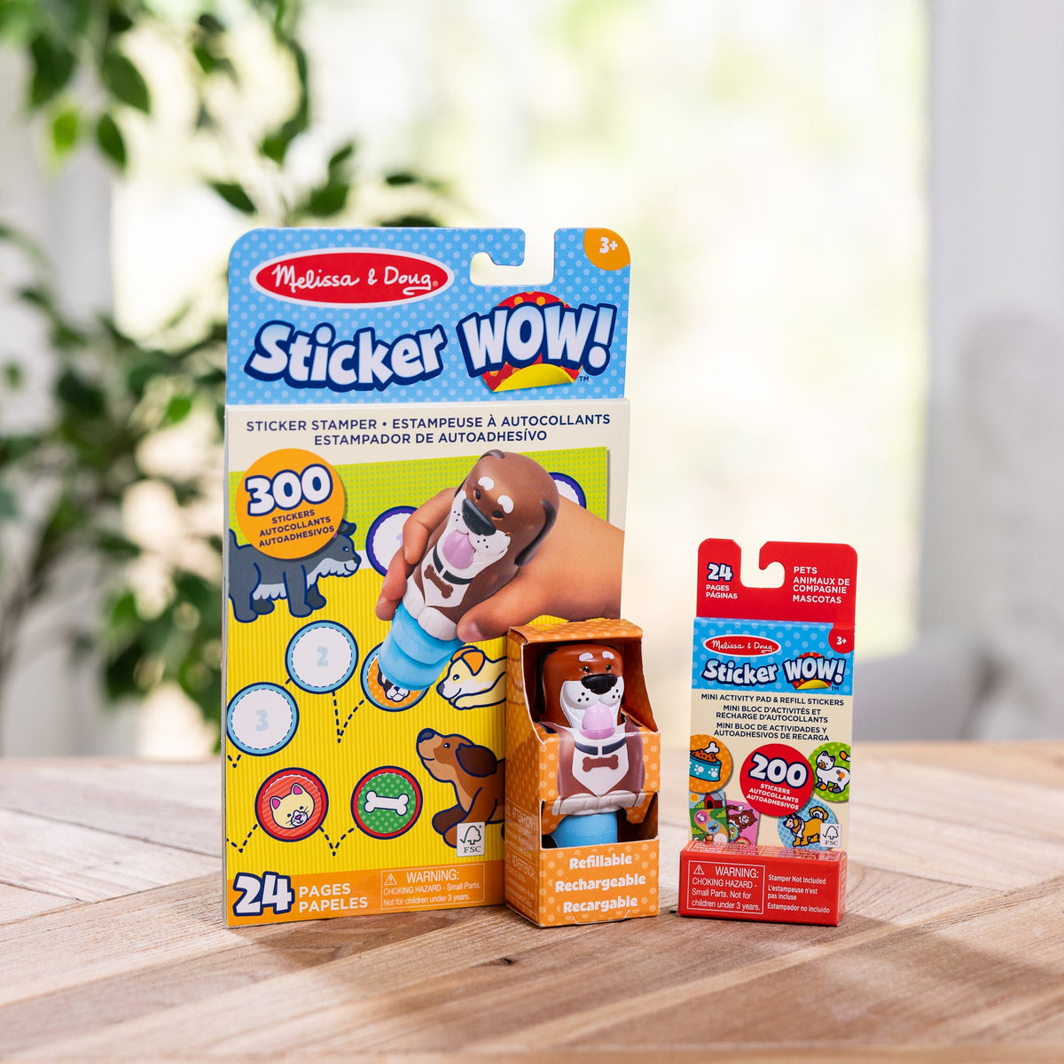 Educational Sticker WOW Dog Bundle Activity Pad & Sticker Stamper Mini Activity Pad and 200 Refill Stickers