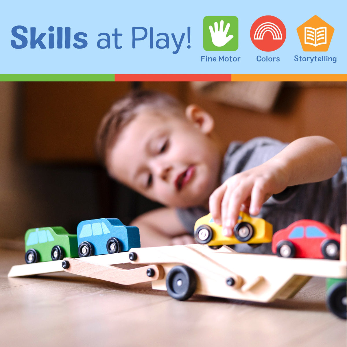 Educational Wooden Car Carrier