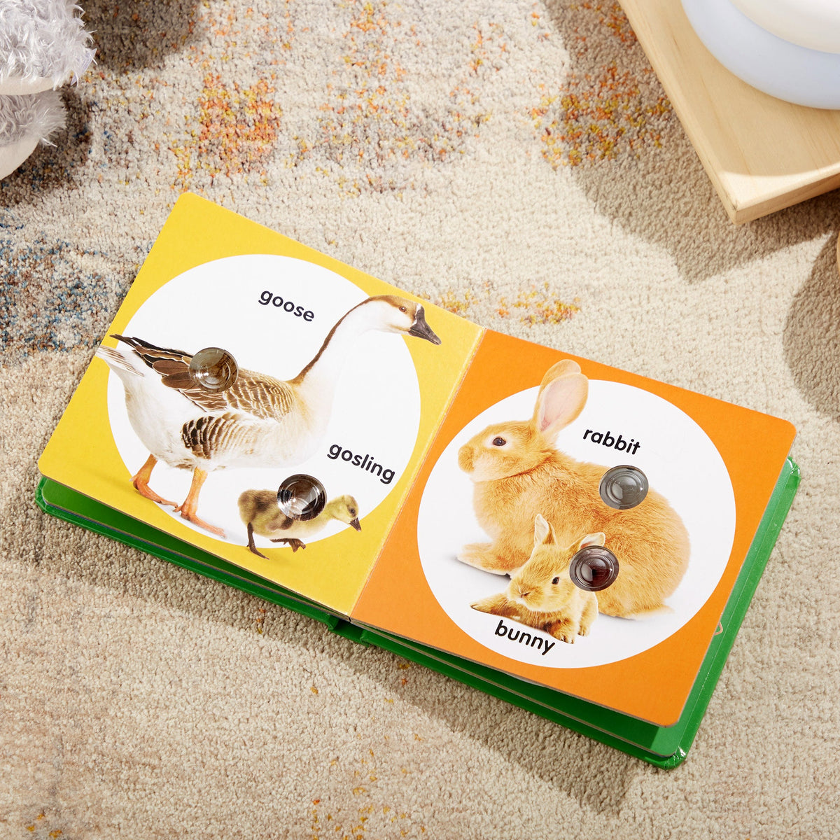 Educational Poke-a-Dot Farm Animal Families Board Book