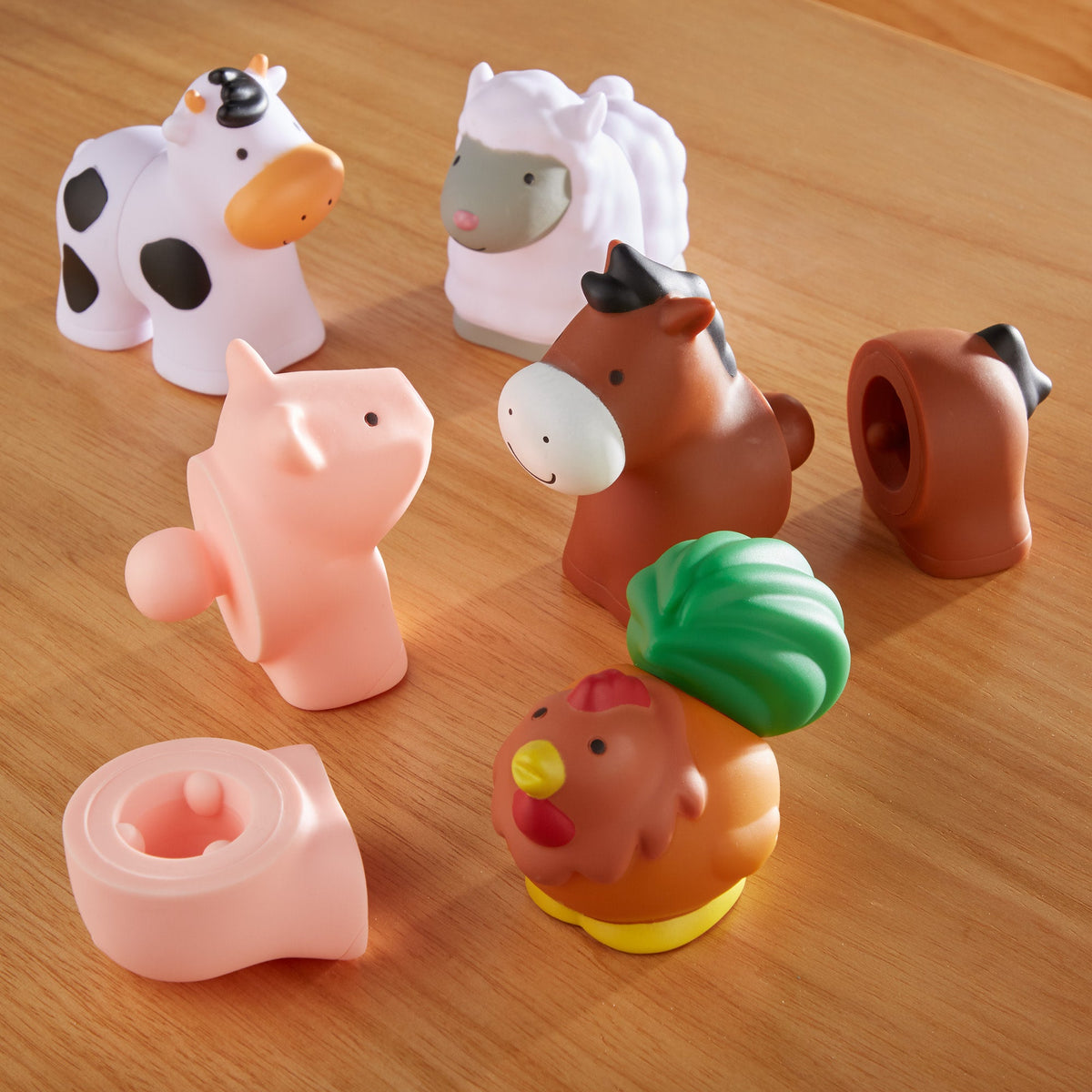 Educational Pop Blocks Farm Animals