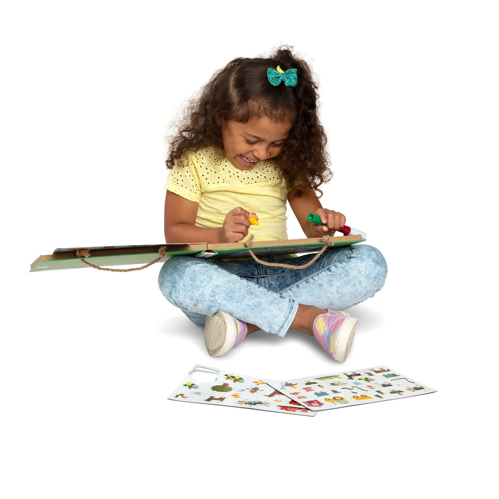 Educational Natural Play Play Draw Create Reusable Drawing & Magnet Kit Farm