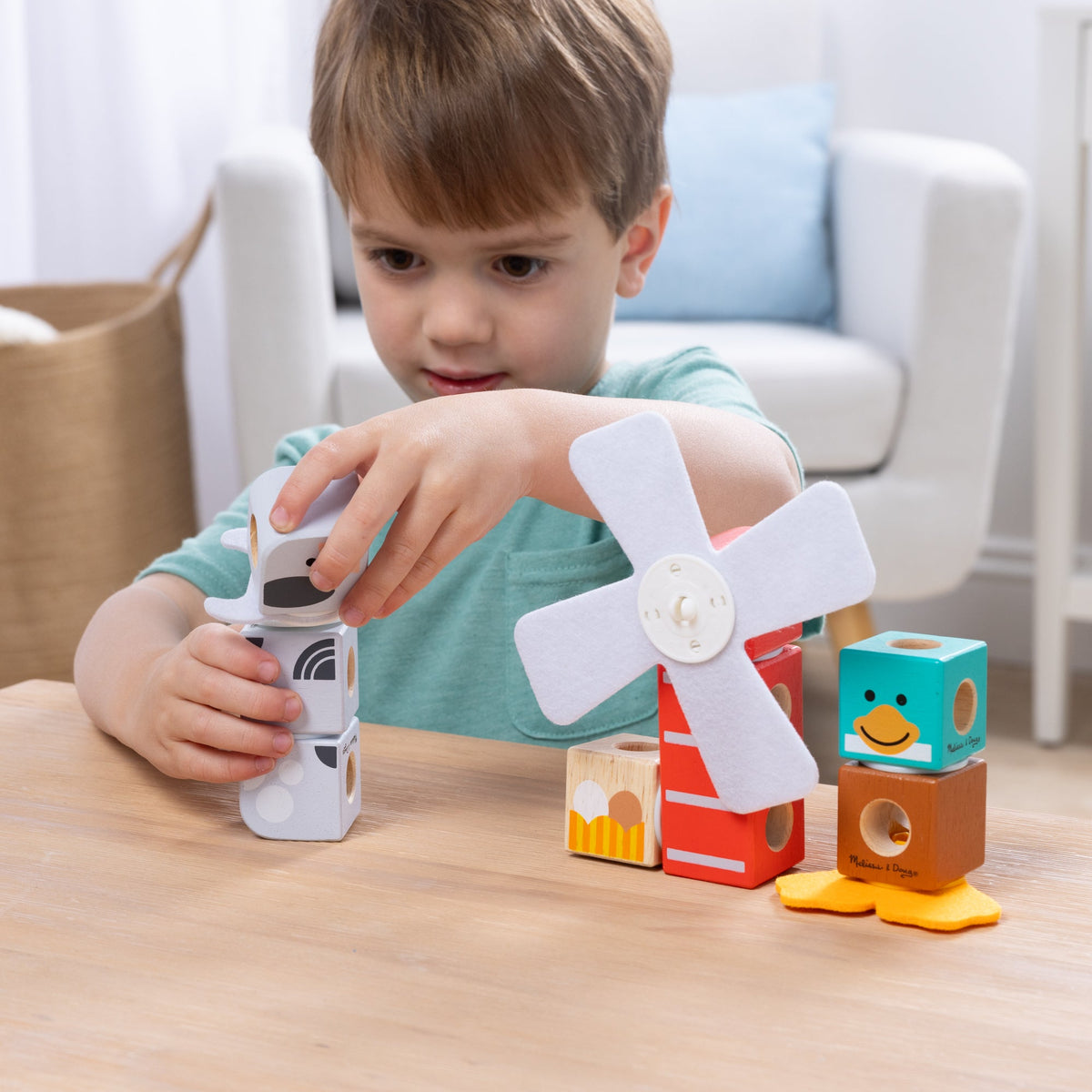 Educational Blockables Farm Friends Play Set