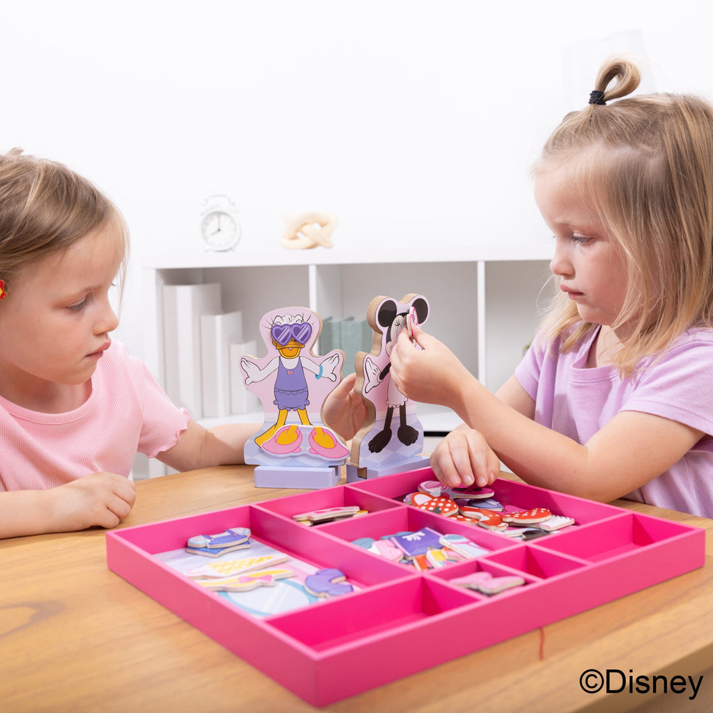 Educational Disney Minnie & Daisy Deluxe Wooden Magnetic Dress-Up
