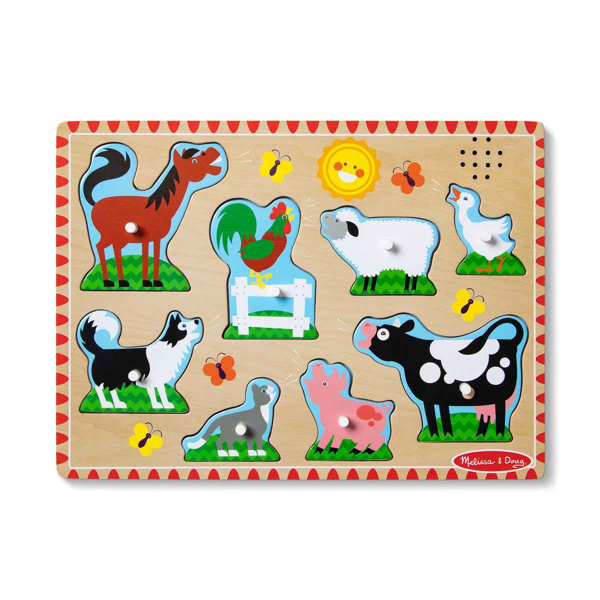 Educational Farm Animals Sound Puzzle - 8 Pieces