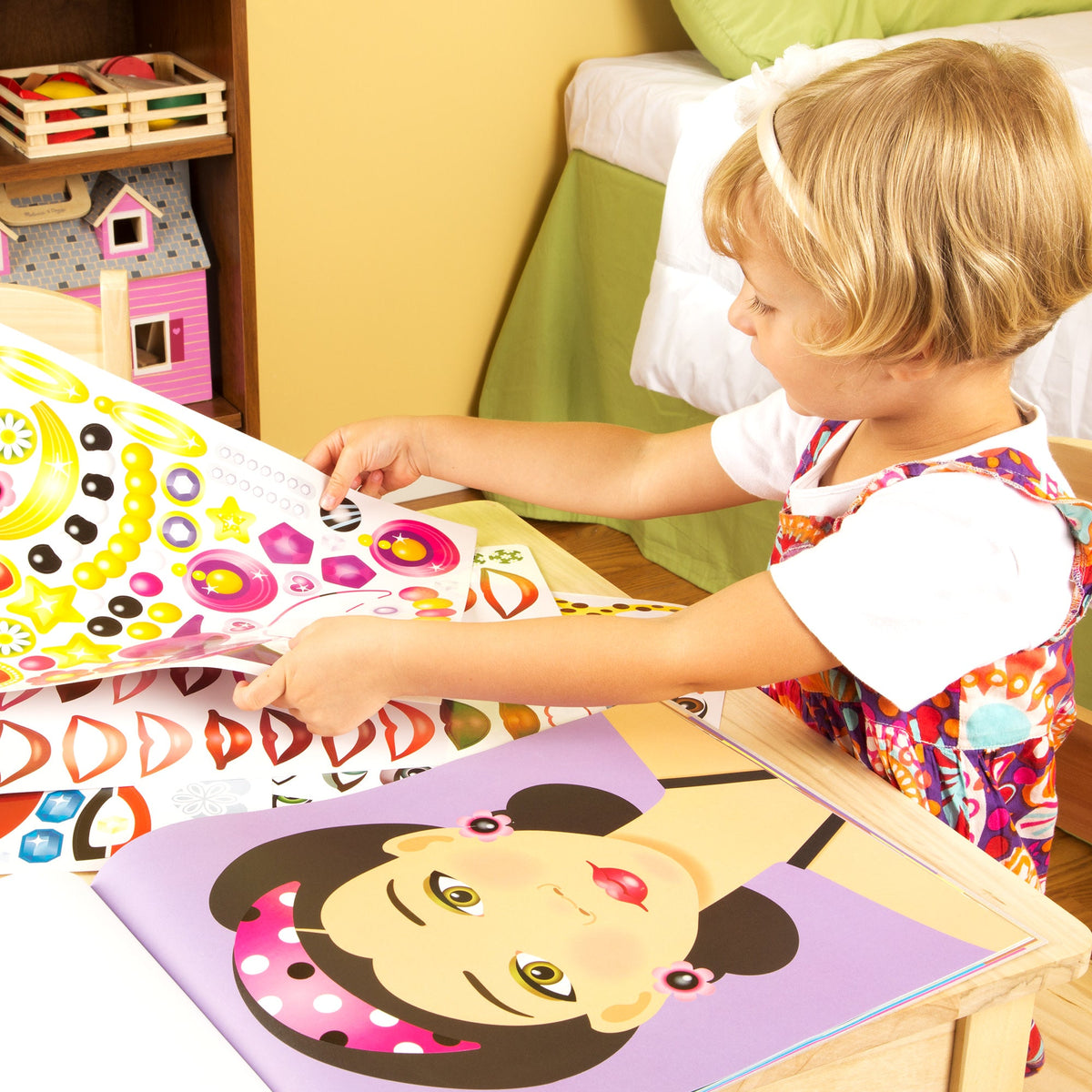 Educational Make-a-Face Sticker Pad - Fashion Faces