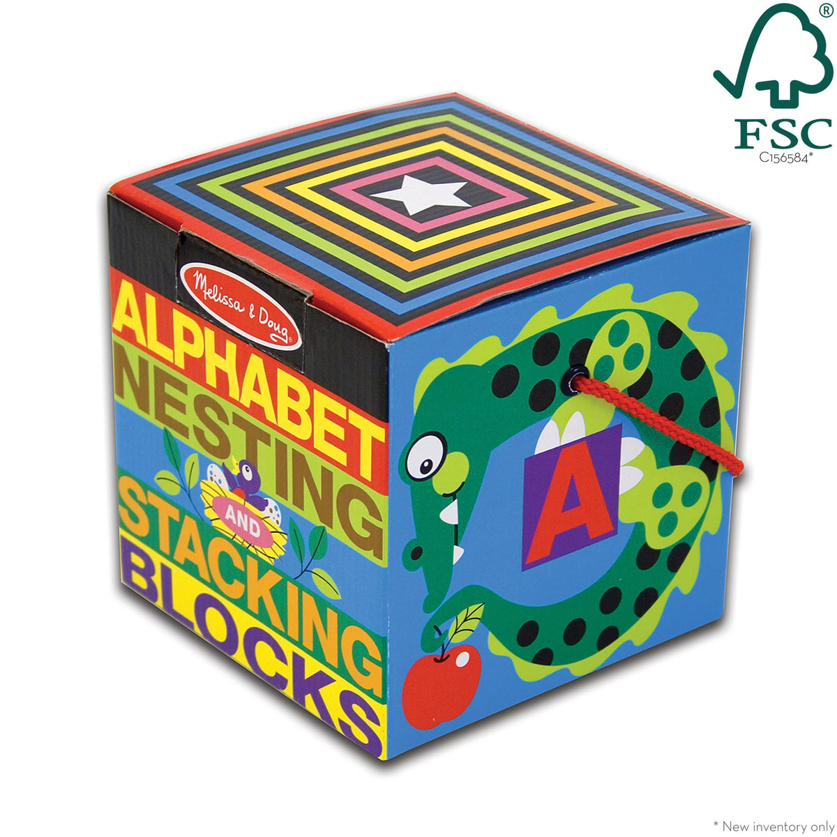 Educational Alphabet Nesting and Stacking Blocks