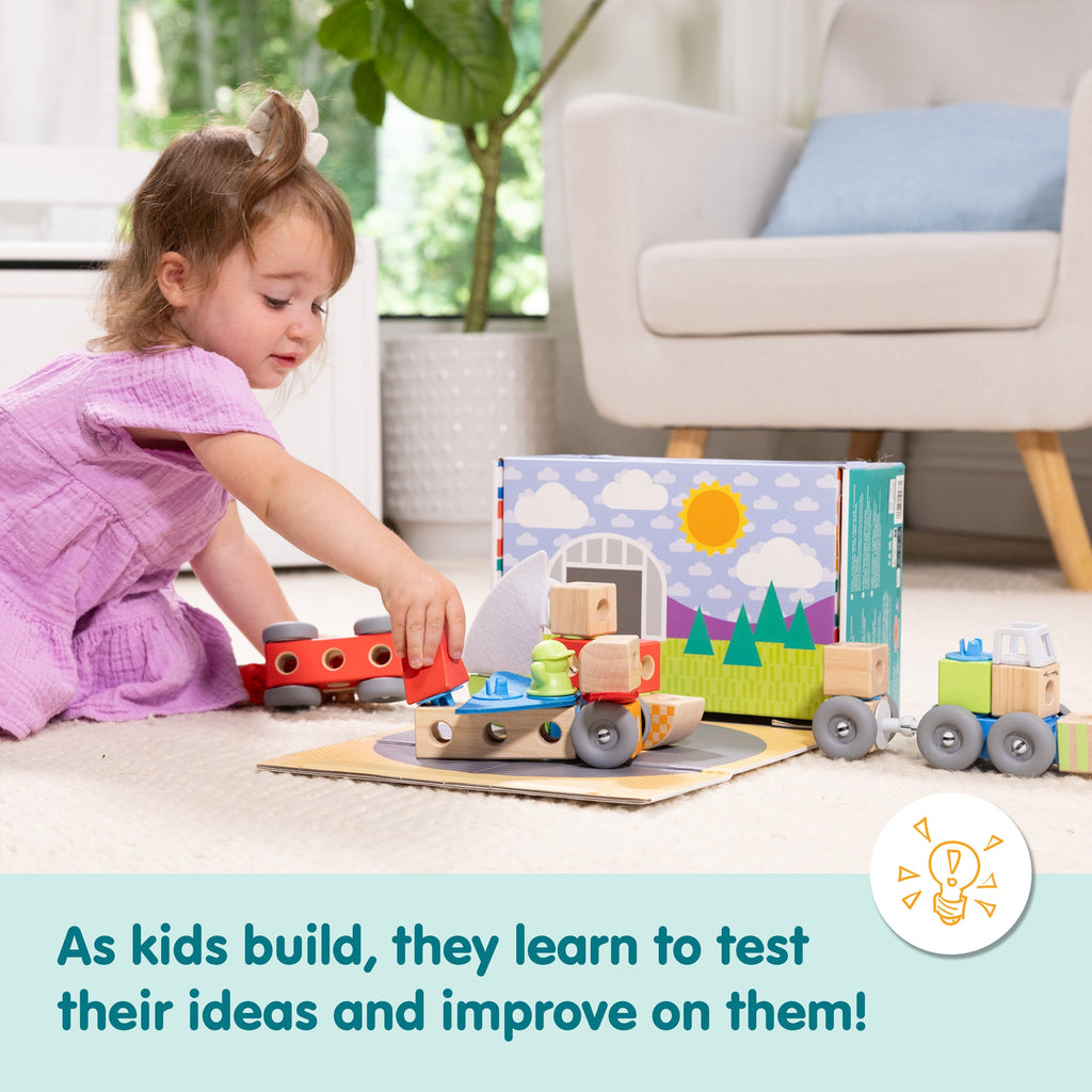 Educational Blockables Vehicles Play Set