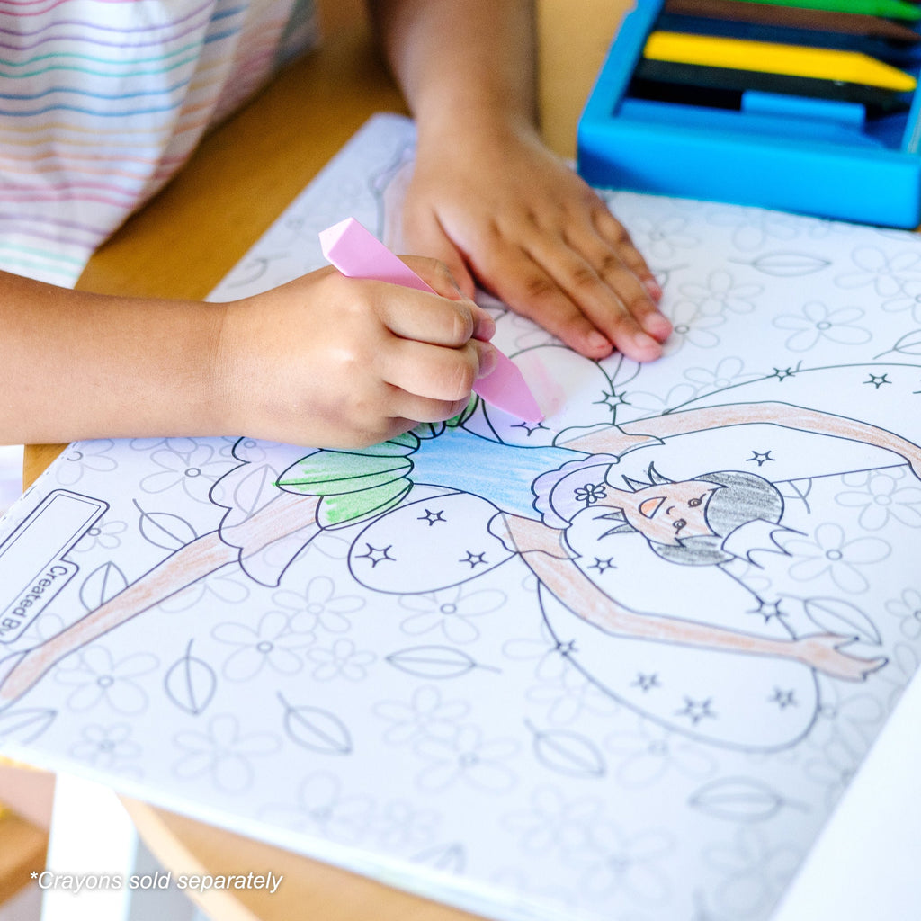 Educational Jumbo Coloring Pad - Princess & Fairy
